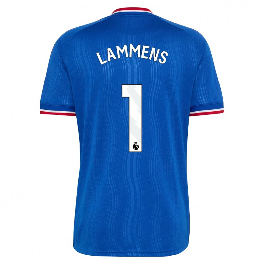 Danxen Homem Camisola Senne Lammens #1 Azul Branco Vermelho Alternativa 2026/27 Camisa