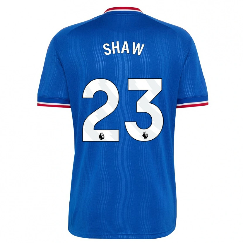 Danxen Homem Camisola Luke Shaw #23 Azul Branco Vermelho Alternativa 2026/27 Camisa