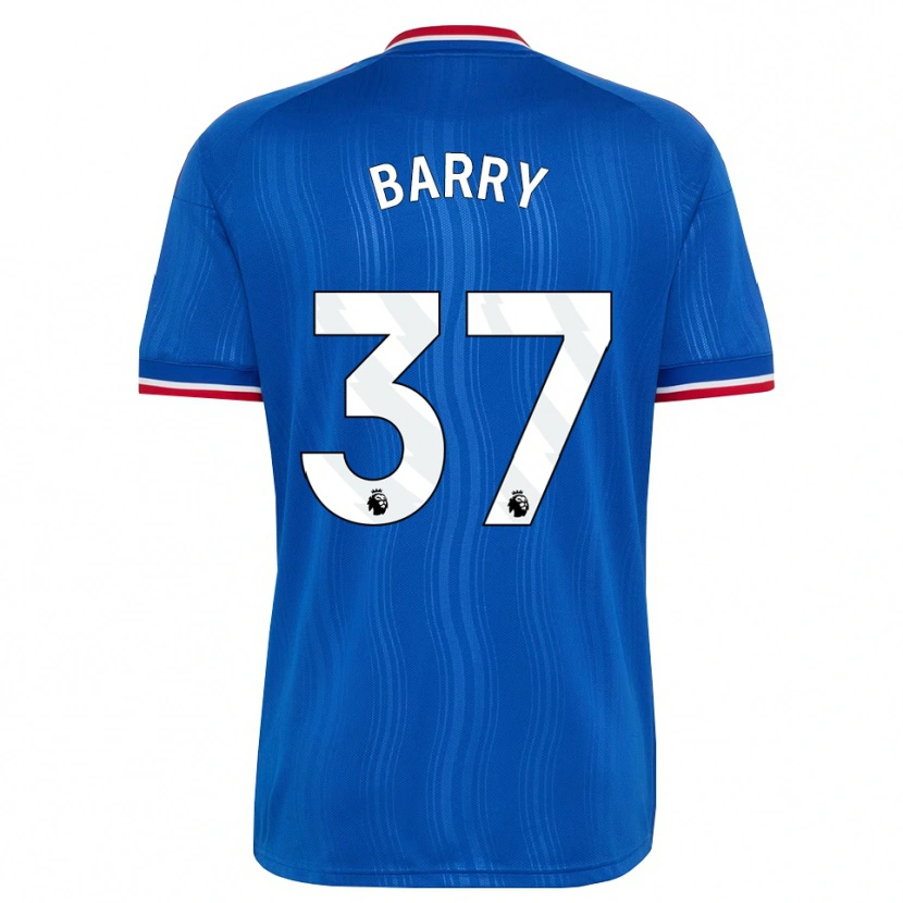 Danxen Homem Camisola Keira Barry #37 Azul Branco Vermelho Alternativa 2026/27 Camisa