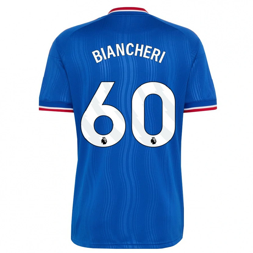 Danxen Homem Camisola Gabriele Biancheri #60 Azul Branco Vermelho Alternativa 2026/27 Camisa
