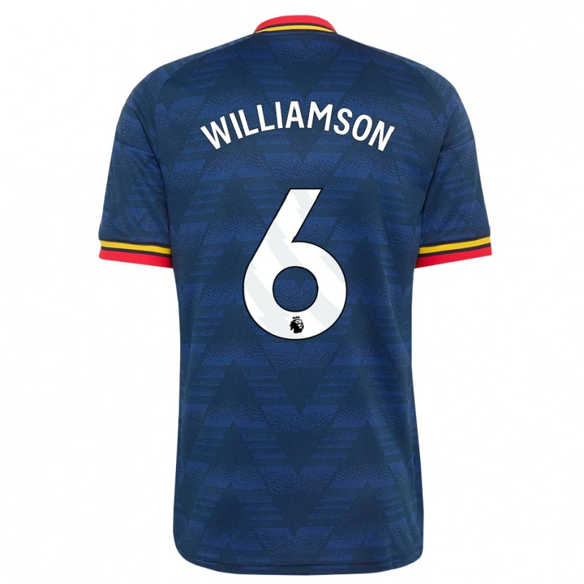 Danxen Homem Camisola Leah Williamson #6 Midnightblue Amarelo Vermelho Alternativa 2026/27 Camisa