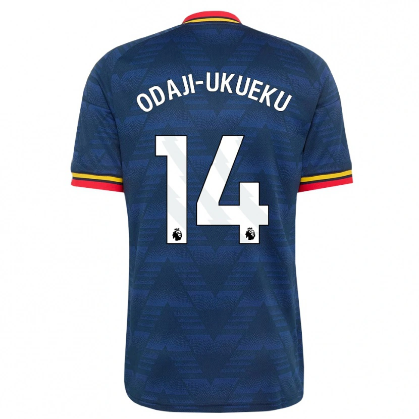 Danxen Homem Camisola Theo Odaji-Ukueku #14 Midnightblue Amarelo Vermelho Alternativa 2026/27 Camisa