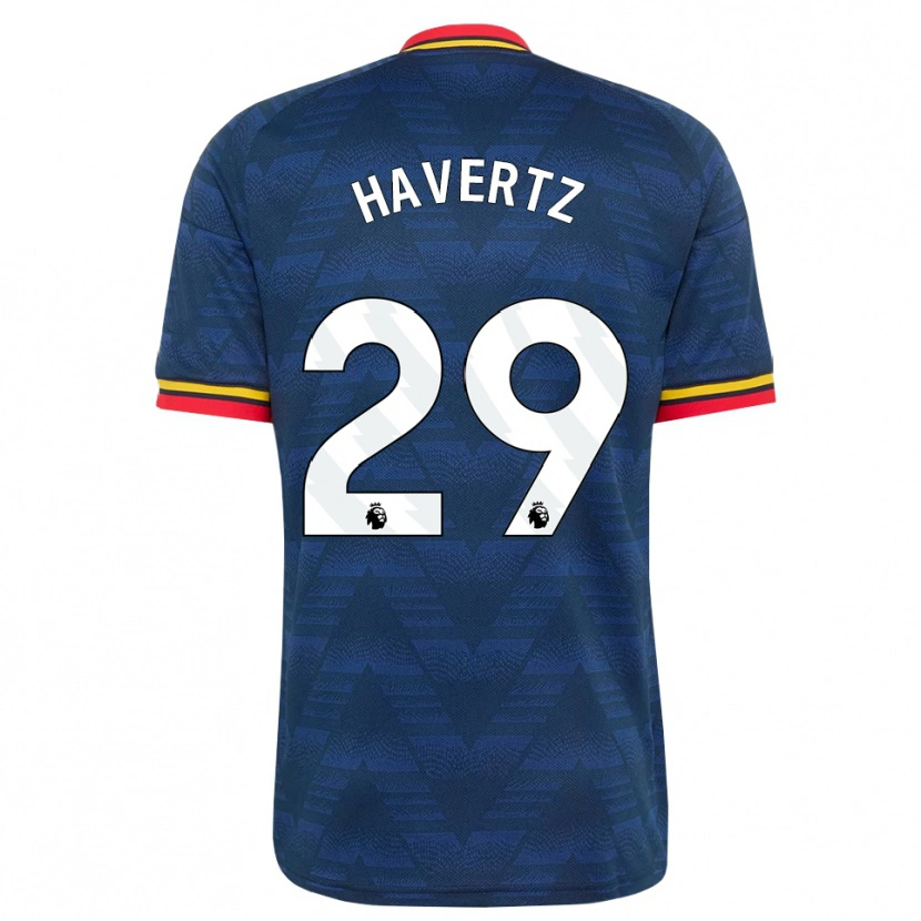 Danxen Homem Camisola Kai Havertz #29 Midnightblue Amarelo Vermelho Alternativa 2026/27 Camisa