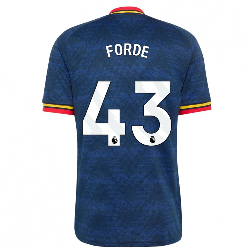 Danxen Homem Camisola Romari Forde #43 Midnightblue Amarelo Vermelho Alternativa 2026/27 Camisa