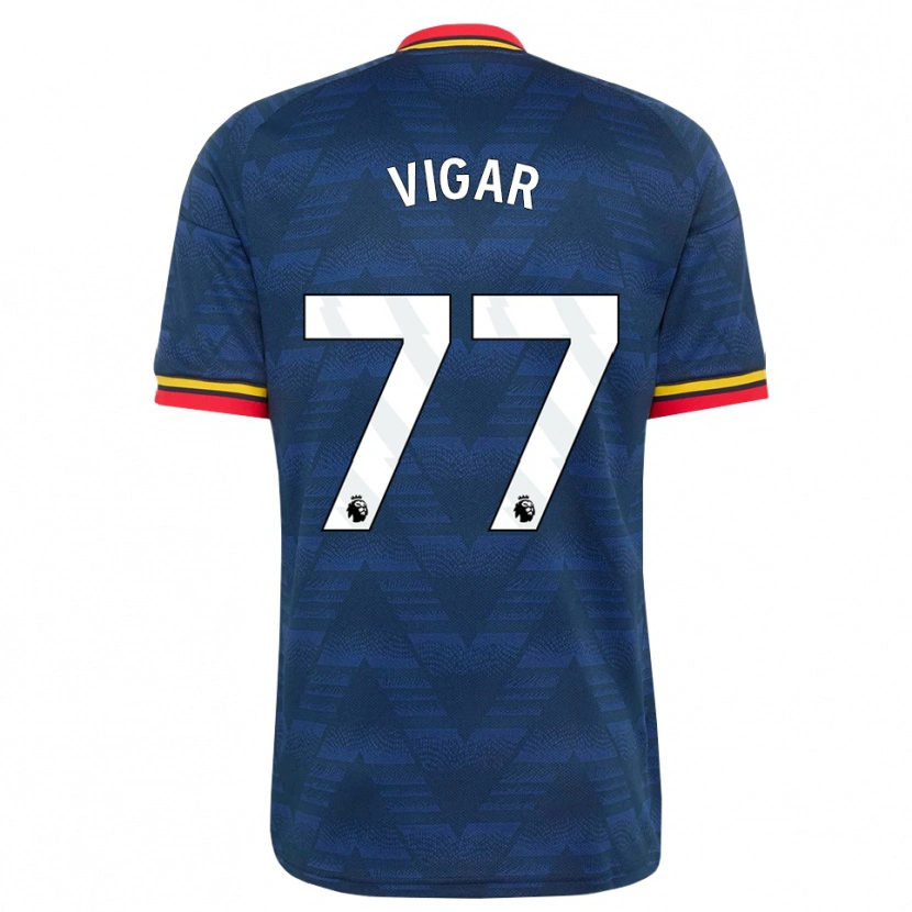 Danxen Homem Camisola Billy Vigar #77 Midnightblue Amarelo Vermelho Alternativa 2026/27 Camisa
