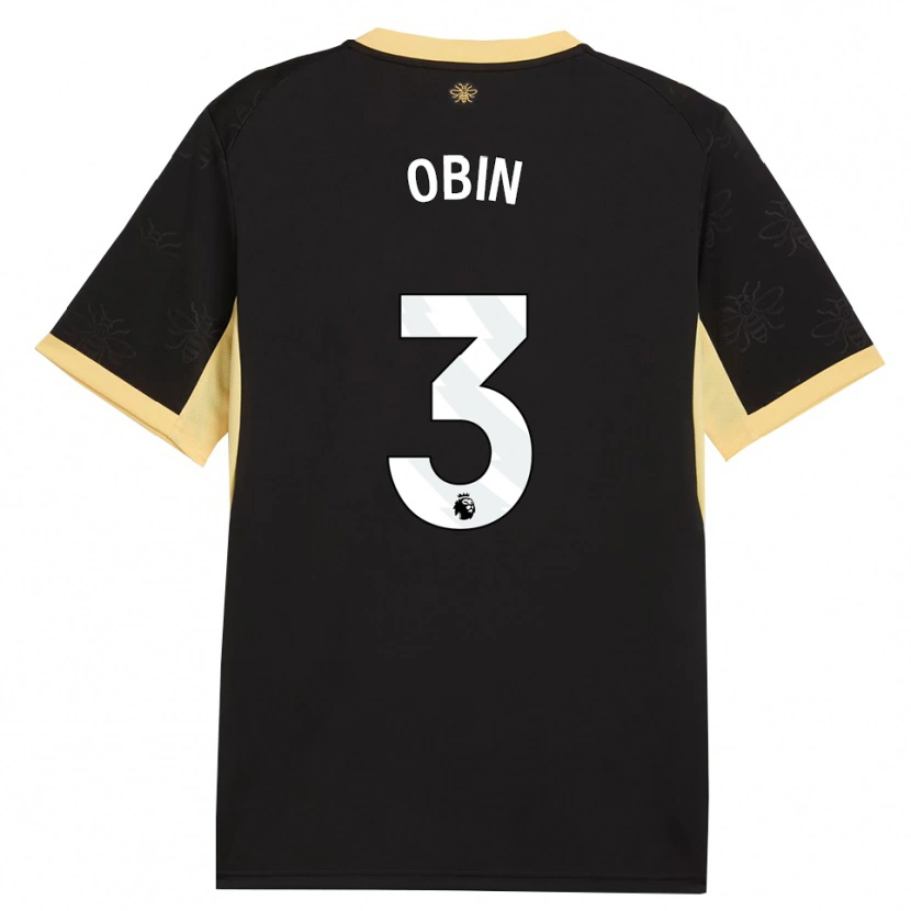 Danxen Homem Camisola Yohann Obin #3 Preto Amarelo Alternativa 2026/27 Camisa