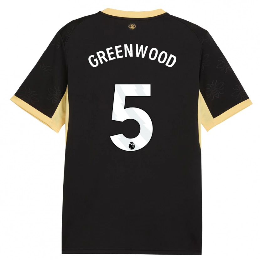 Danxen Homem Camisola Alex Greenwood #5 Preto Amarelo Alternativa 2026/27 Camisa