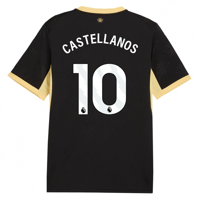 Danxen Homem Camisola Deyna Castellanos #10 Preto Amarelo Alternativa 2026/27 Camisa