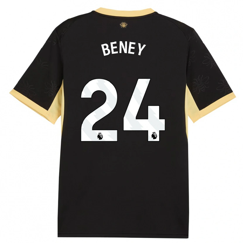 Danxen Homem Camisola Iman Beney #24 Preto Amarelo Alternativa 2026/27 Camisa