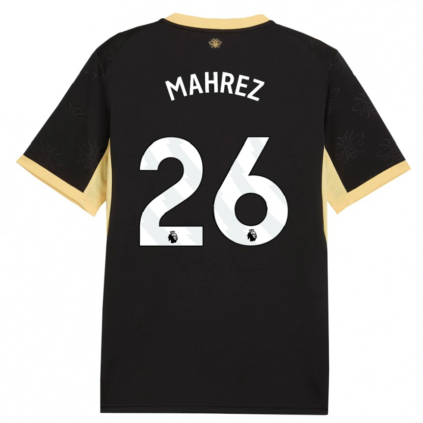 Danxen Homem Camisola Riyad Mahrez #26 Preto Amarelo Alternativa 2026/27 Camisa