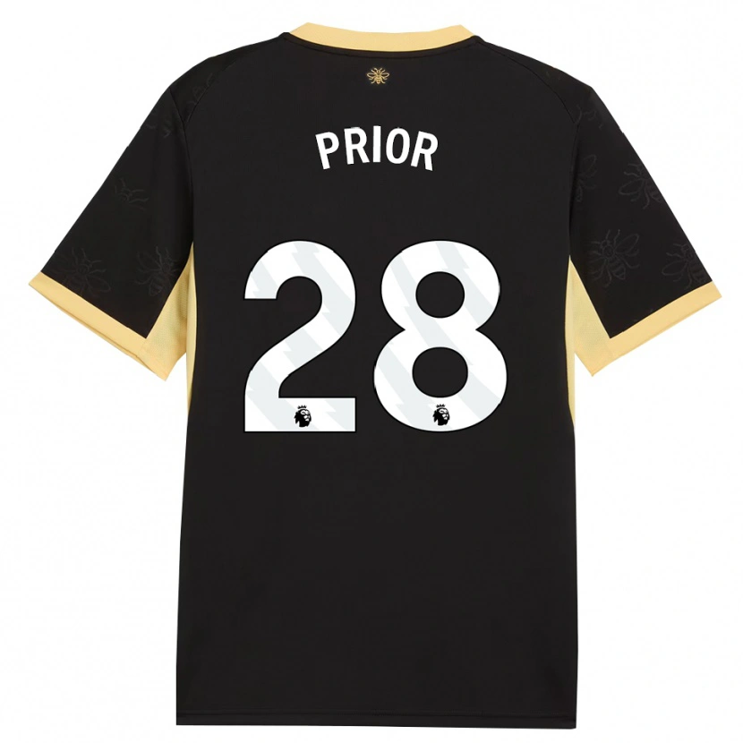 Danxen Homem Camisola Gracie Prior #28 Preto Amarelo Alternativa 2026/27 Camisa