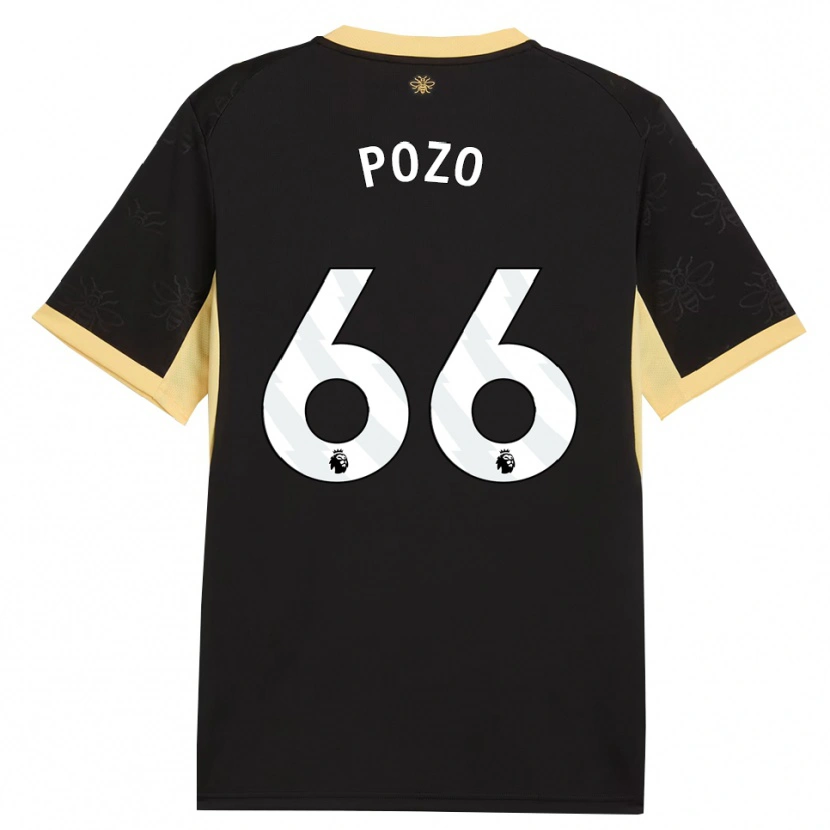Danxen Homem Camisola Iker Pozo #66 Preto Amarelo Alternativa 2026/27 Camisa