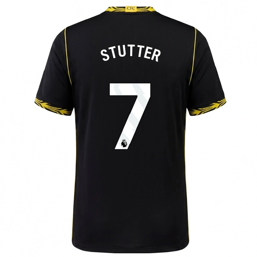 Danxen Homem Camisola Ronnie Stutter #7 Preto Amarelo Alternativa 2026/27 Camisa
