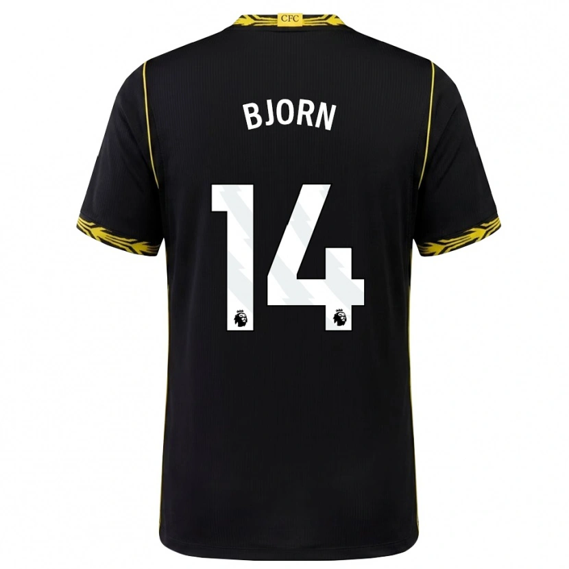 Danxen Homem Camisola Nathalie Björn #14 Preto Amarelo Alternativa 2026/27 Camisa