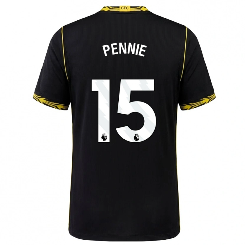 Danxen Homem Camisola Andrew Pennie #15 Preto Amarelo Alternativa 2026/27 Camisa