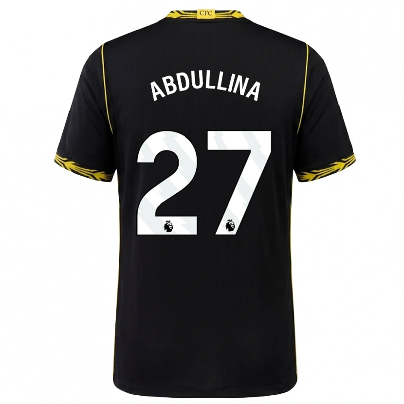 Danxen Homem Camisola Alsu Abdullina #27 Preto Amarelo Alternativa 2026/27 Camisa