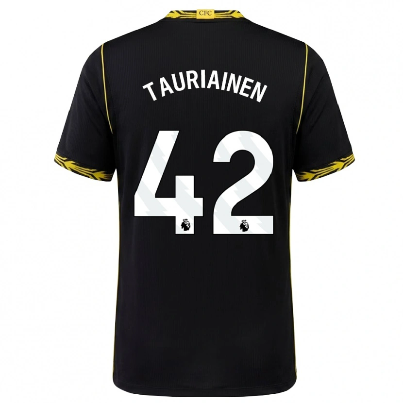 Danxen Homem Camisola Jimi Tauriainen #42 Preto Amarelo Alternativa 2026/27 Camisa