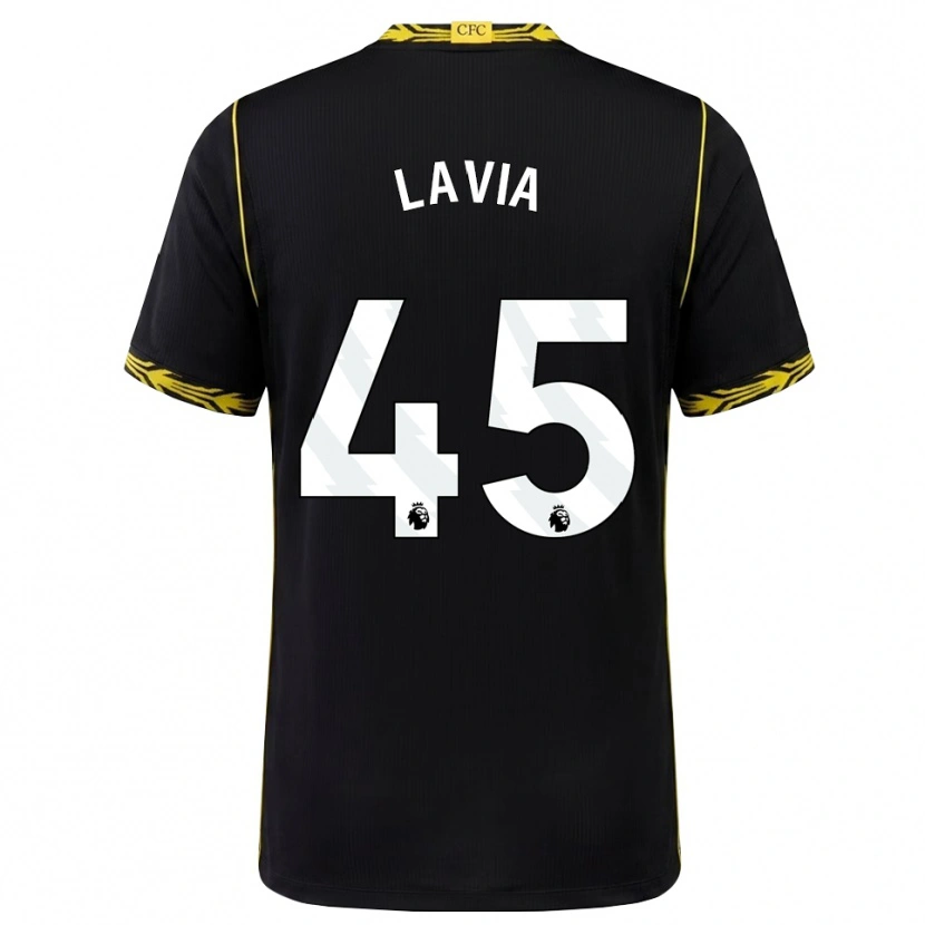 Danxen Homem Camisola Roméo Lavia #45 Preto Amarelo Alternativa 2026/27 Camisa