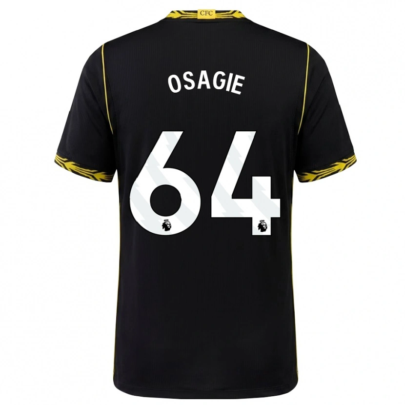 Danxen Homem Camisola Justin Osagie #64 Preto Amarelo Alternativa 2026/27 Camisa