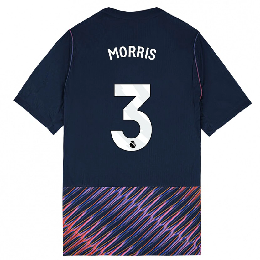 Danxen Homem Camisola Ella Morris #3 Azul Real Branco Alternativa 2026/27 Camisa