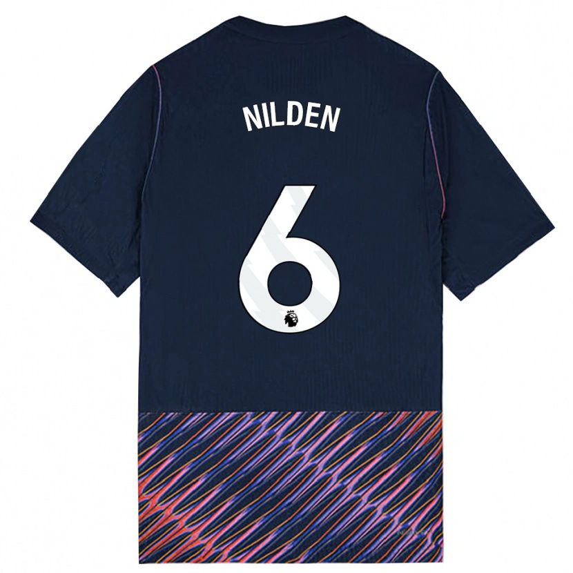 Danxen Homem Camisola Amanda Nildén #6 Azul Real Branco Alternativa 2026/27 Camisa
