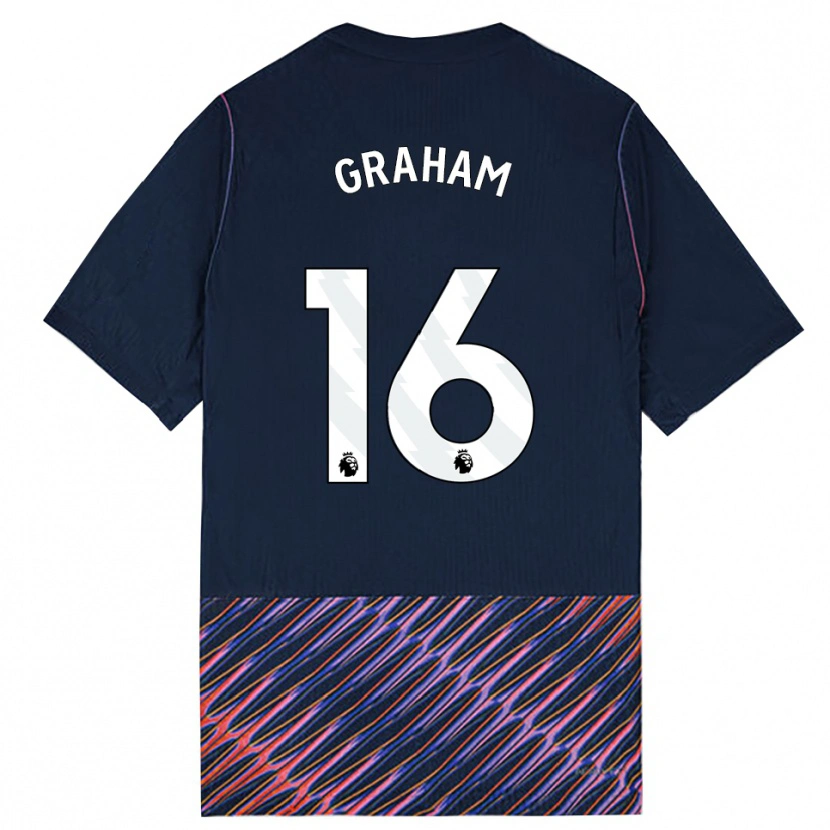 Danxen Homem Camisola Kit Graham #16 Azul Real Branco Alternativa 2026/27 Camisa