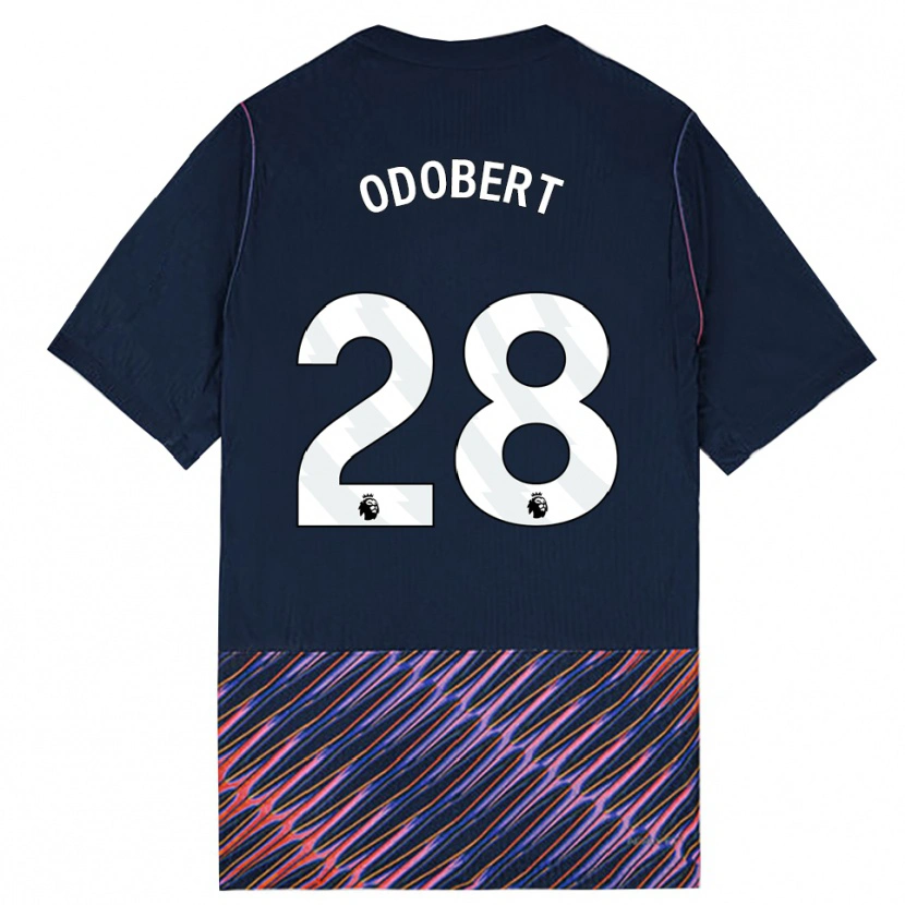 Danxen Homem Camisola Wilson Odobert #28 Azul Real Branco Alternativa 2026/27 Camisa