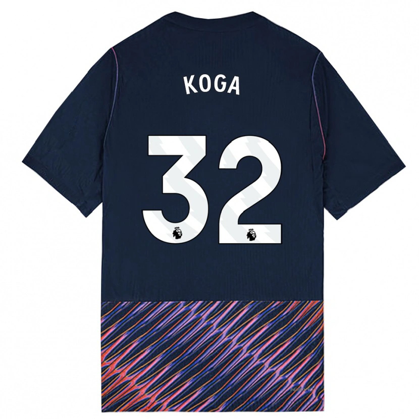 Danxen Homem Camisola Tōko Koga #32 Azul Real Branco Alternativa 2026/27 Camisa