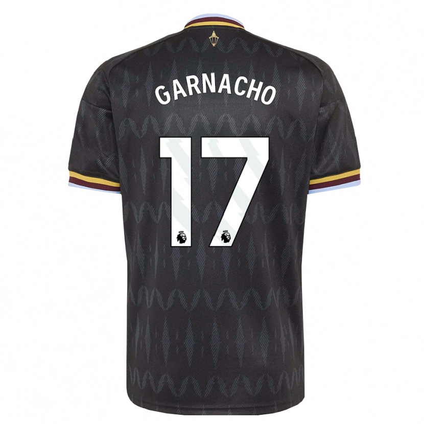Danxen Homem Camisola Alejandro Garnacho #17 Cornflowerblue Preto Amarelo Alternativa 2026/27 Camisa