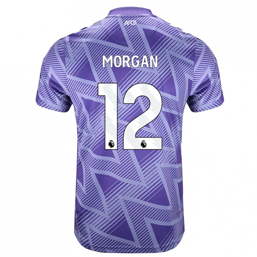 Danxen Homem Camisola Ollie Morgan #12 Palevioletred Branco Alternativa 2026/27 Camisa