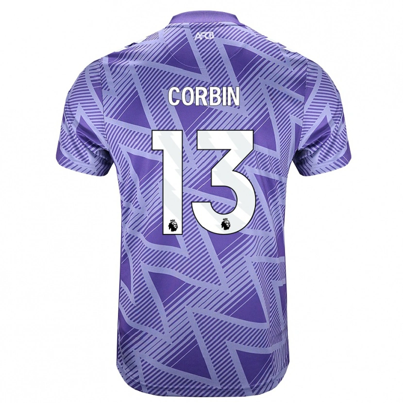 Danxen Homem Camisola Helen Corbin #13 Palevioletred Branco Alternativa 2026/27 Camisa