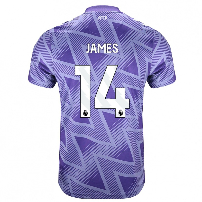 Danxen Homem Camisola Katie James #14 Palevioletred Branco Alternativa 2026/27 Camisa