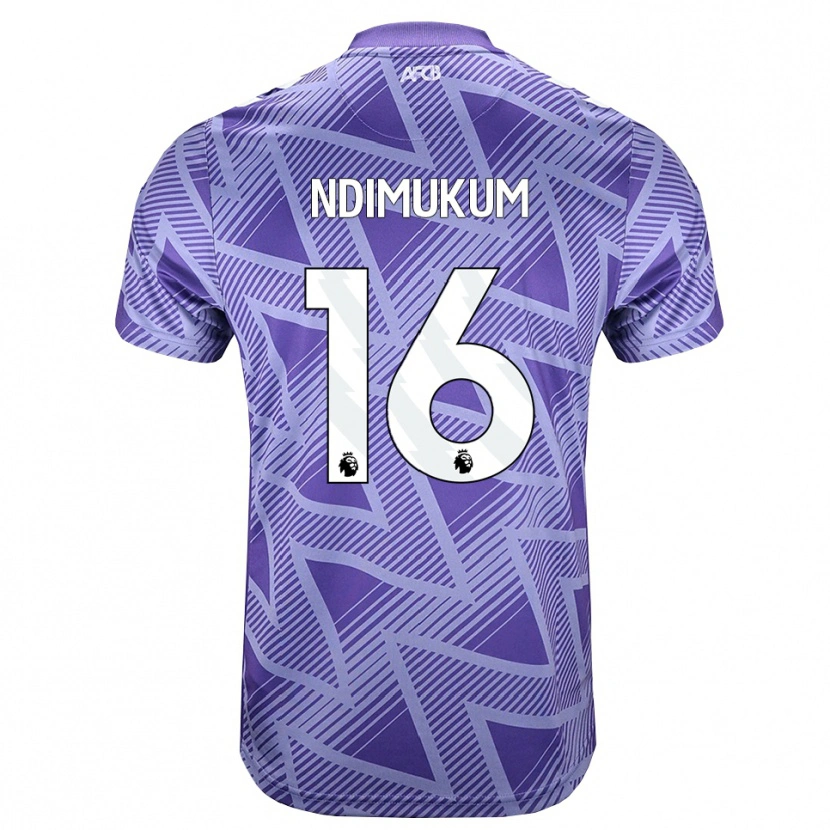 Danxen Homem Camisola Dane Ndimukum #16 Palevioletred Branco Alternativa 2026/27 Camisa