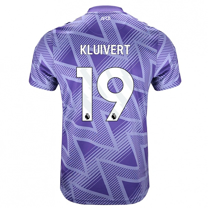 Danxen Homem Camisola Justin Kluivert #19 Palevioletred Branco Alternativa 2026/27 Camisa