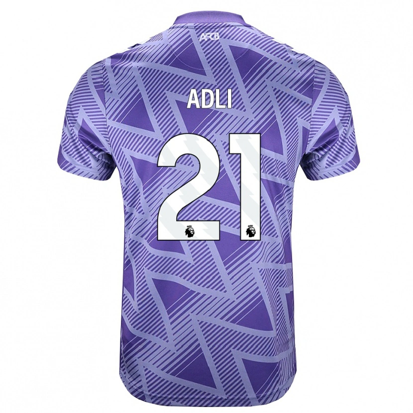 Danxen Homem Camisola Amine Adli #21 Palevioletred Branco Alternativa 2026/27 Camisa