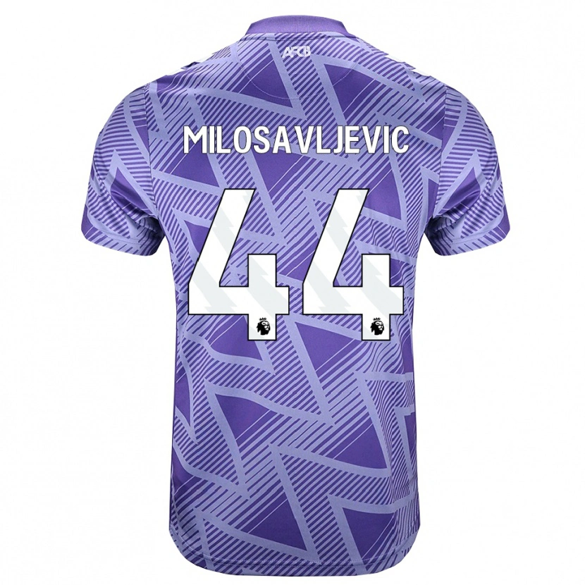 Danxen Homem Camisola Veljko Milosavljevic #44 Palevioletred Branco Alternativa 2026/27 Camisa