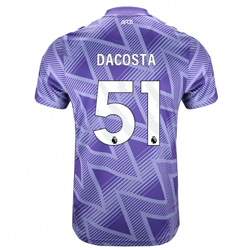 Danxen Homem Camisola Malcom Dacosta González #51 Palevioletred Branco Alternativa 2026/27 Camisa
