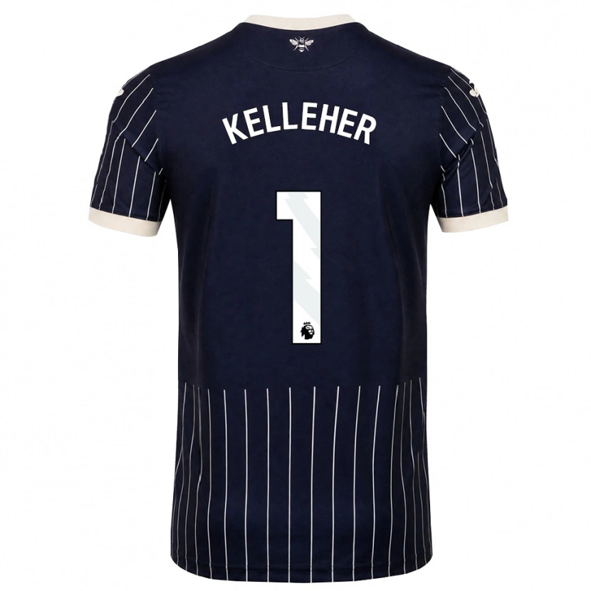Danxen Homem Camisola Caoimhín Kelleher #1 Preto Branco Alternativa 2026/27 Camisa