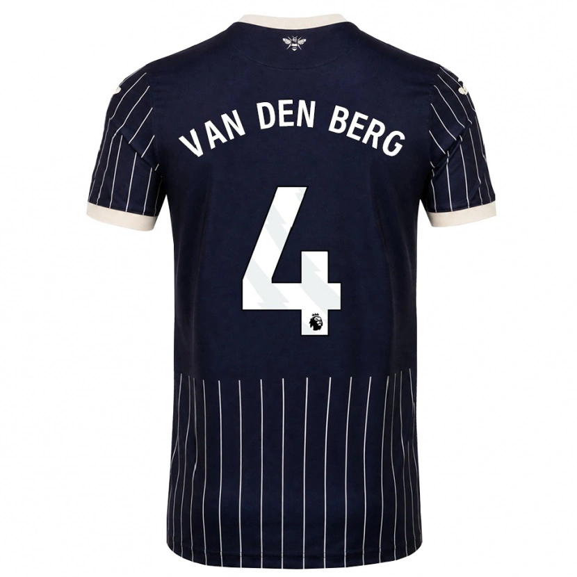 Danxen Homem Camisola Sepp Van Den Berg #4 Preto Branco Alternativa 2026/27 Camisa