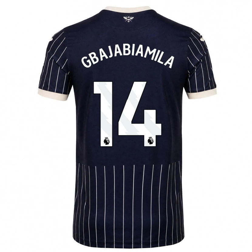 Danxen Homem Camisola Habeebat Gbajabiamila #14 Preto Branco Alternativa 2026/27 Camisa