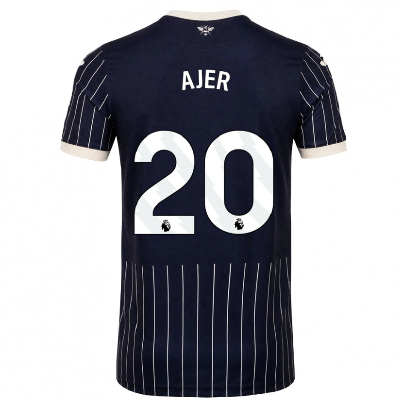 Danxen Homem Camisola Kristoffer Ajer #20 Preto Branco Alternativa 2026/27 Camisa