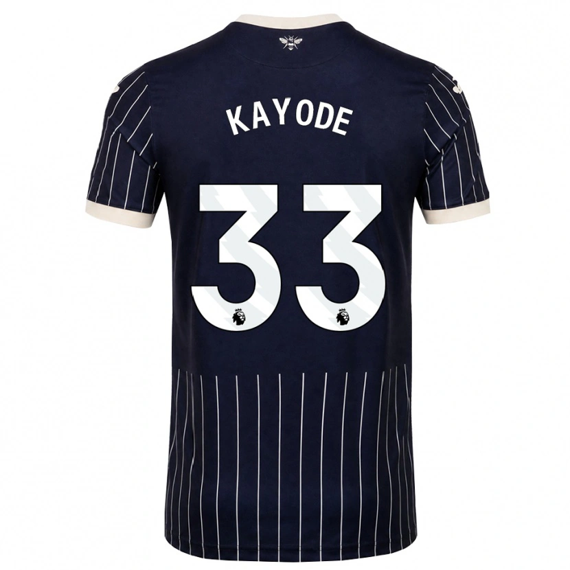 Danxen Homem Camisola Michael Kayode #33 Preto Branco Alternativa 2026/27 Camisa