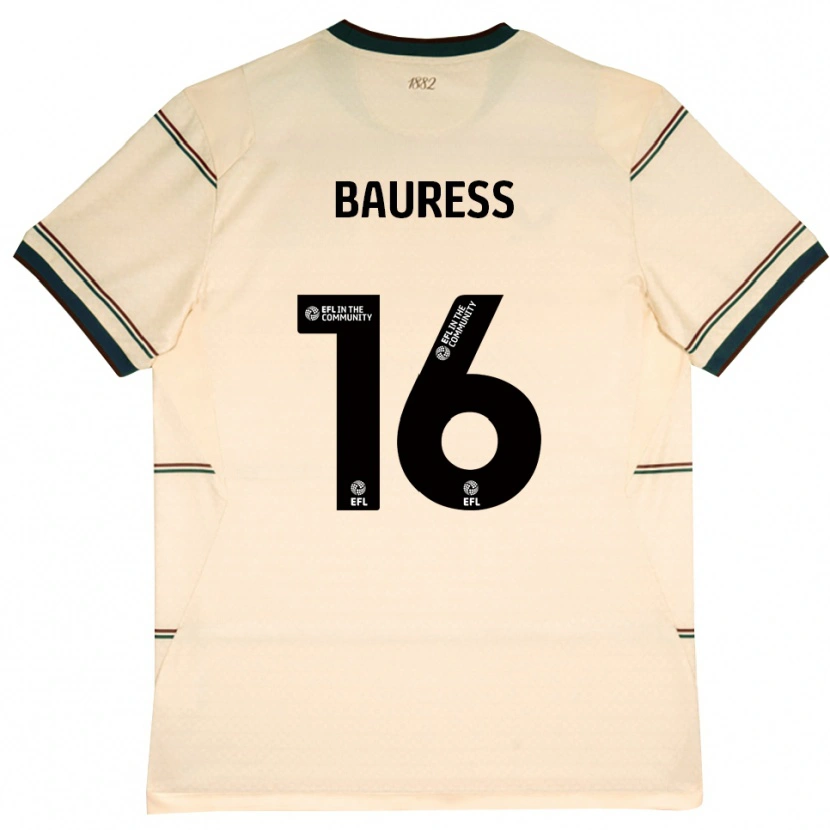 Danxen Homem Camisola Joe Bauress #16 Beige Borgonha Alternativa 2026/27 Camisa
