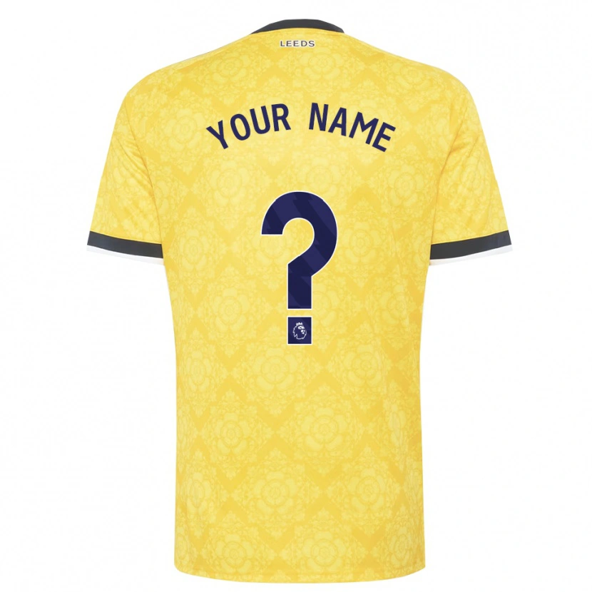 Danxen Homem Camisola Seu Nome #0 Amarelo Branco Preto Alternativa 2026/27 Camisa