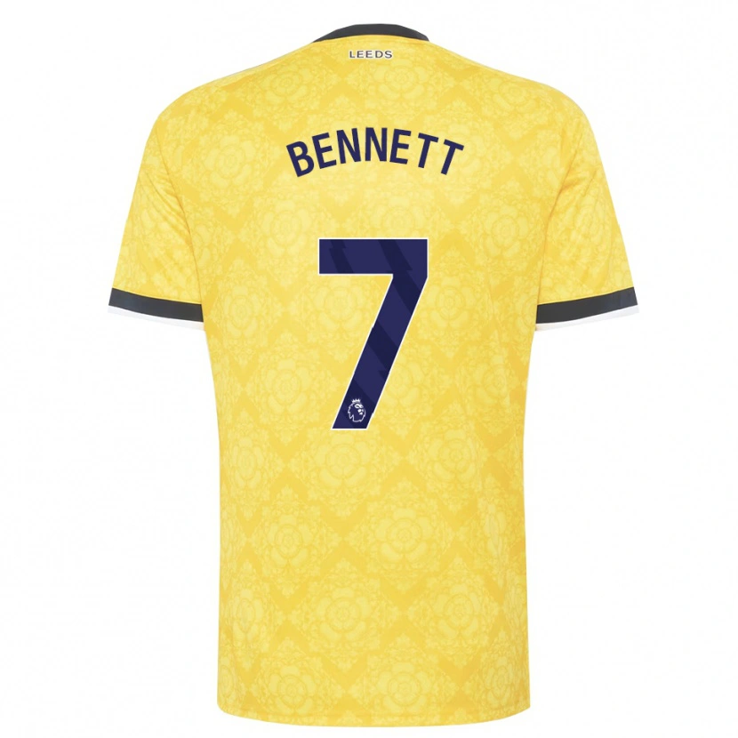 Danxen Homem Camisola Oliver Bennett #7 Amarelo Branco Preto Alternativa 2026/27 Camisa