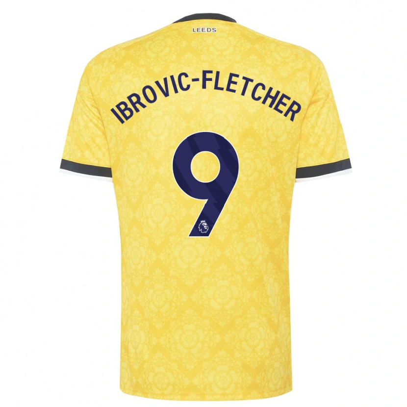 Danxen Homem Camisola Edward Ibrovic-Fletcher #9 Amarelo Branco Preto Alternativa 2026/27 Camisa