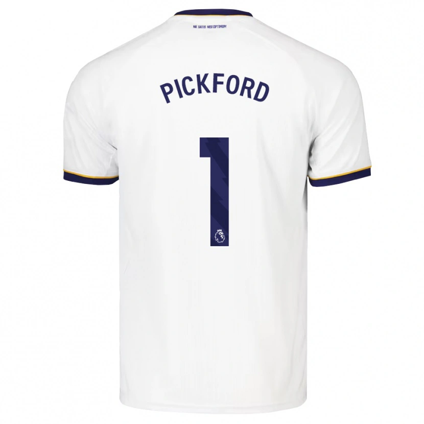 Danxen Homem Camisola Jordan Pickford #1 Midnightblue Branco Amarelo Alternativa 2026/27 Camisa