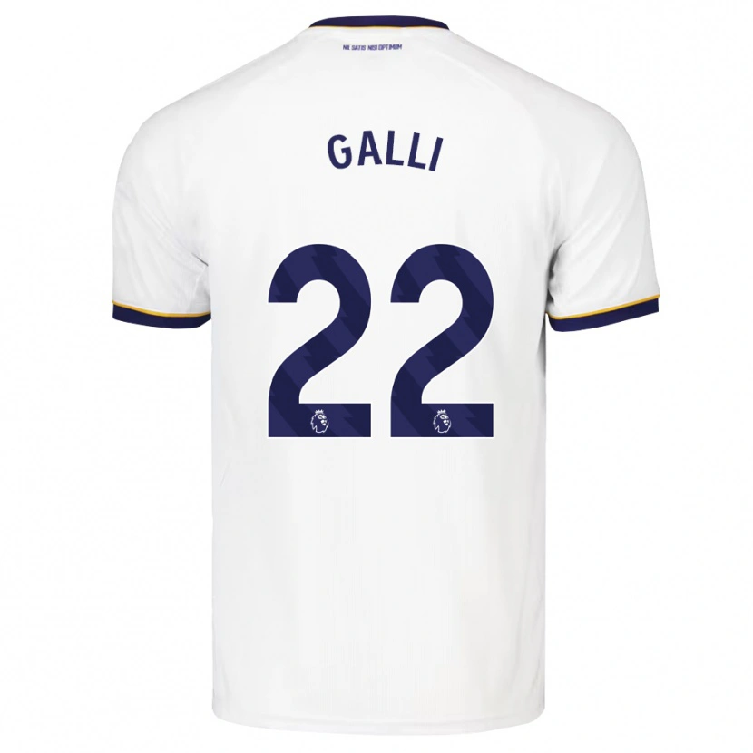 Danxen Homem Camisola Aurora Galli #22 Midnightblue Branco Amarelo Alternativa 2026/27 Camisa