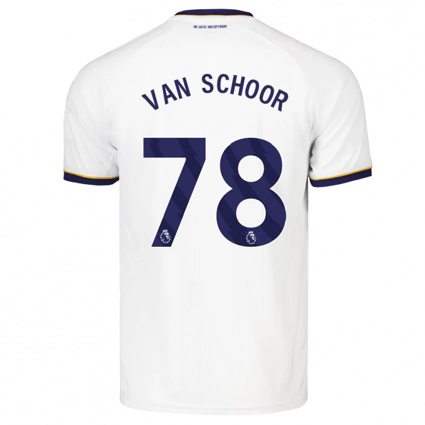Danxen Homem Camisola Joshua Van Schoor #78 Midnightblue Branco Amarelo Alternativa 2026/27 Camisa