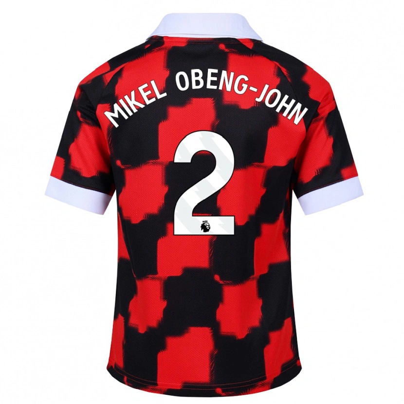 Danxen Homem Camisola Joe Mikel Obeng-John #2 Vermelho Branco Preto Alternativa 2026/27 Camisa